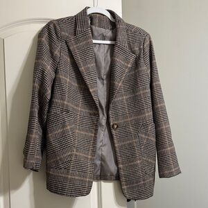 Women's Plaid Blazer Jacket